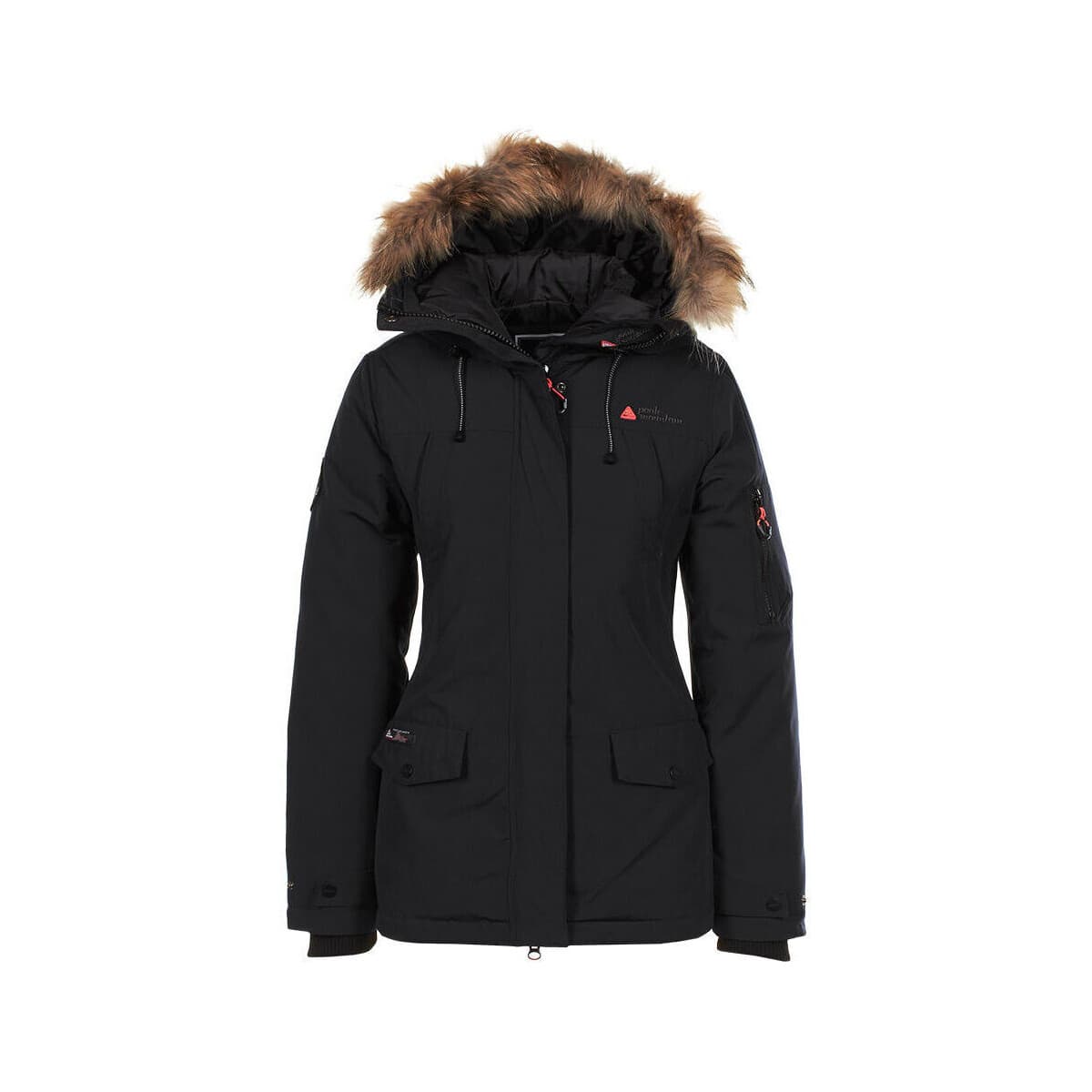 Peak Mountain Parka de ski avec vraie fourrure femme AKADOZ Černá