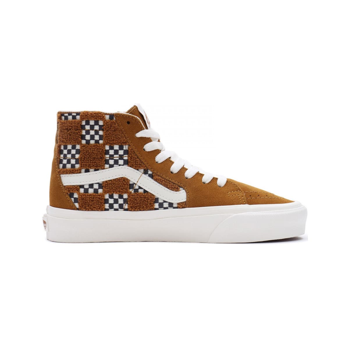 Vans Sk8-hi tapered tufted check Hnědá
