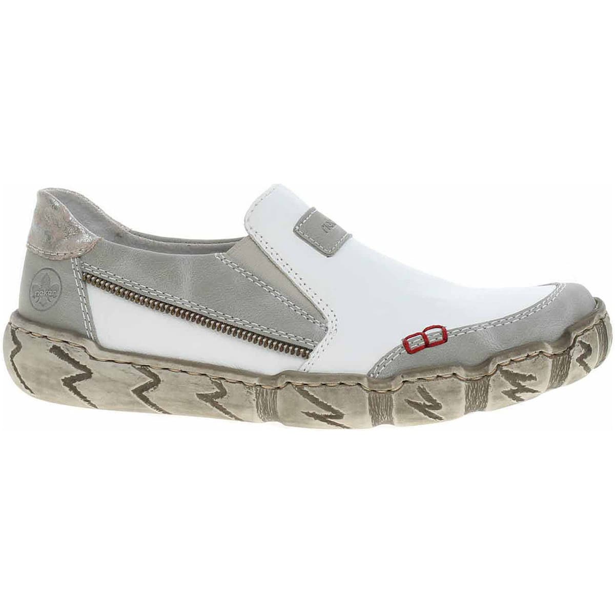 Rieker Dámská obuv L0359-80 weiss kombi Bílá