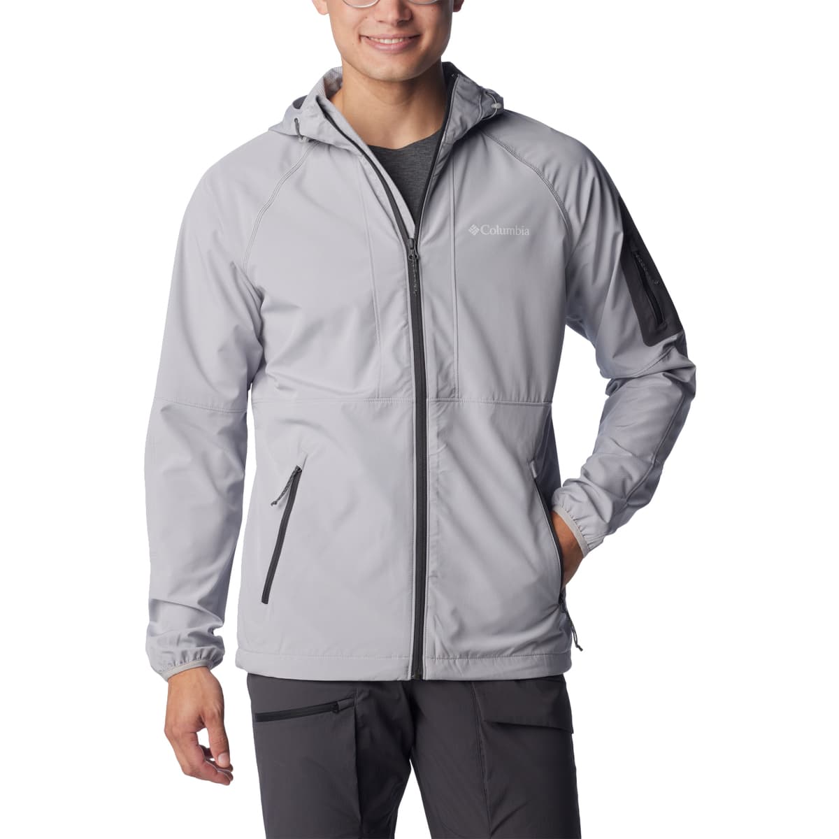 Columbia Tall Heights Hooded Softshell Jacket Šedá