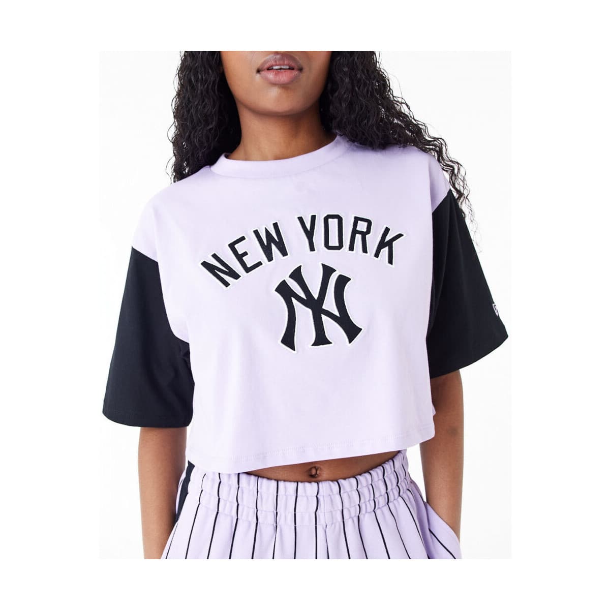 New-Era Mlb lifestyle crop tee neyyan Fialová