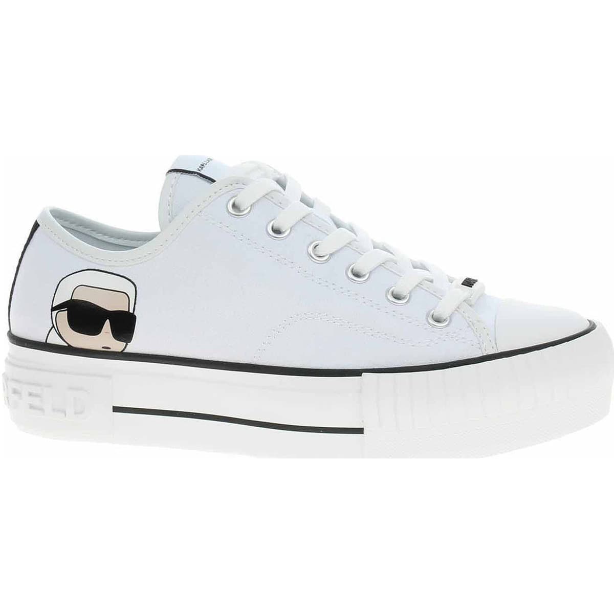 Karl Lagerfeld Dámská obuv KL60410N 911 White Canvas Bílá