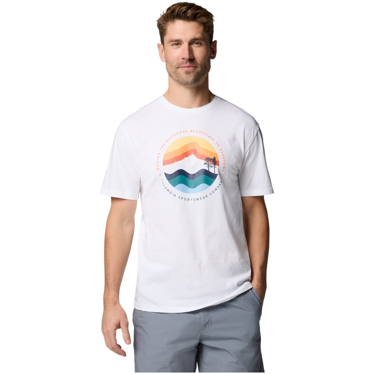 Columbia Path Lake II Graphic Tee Bílá