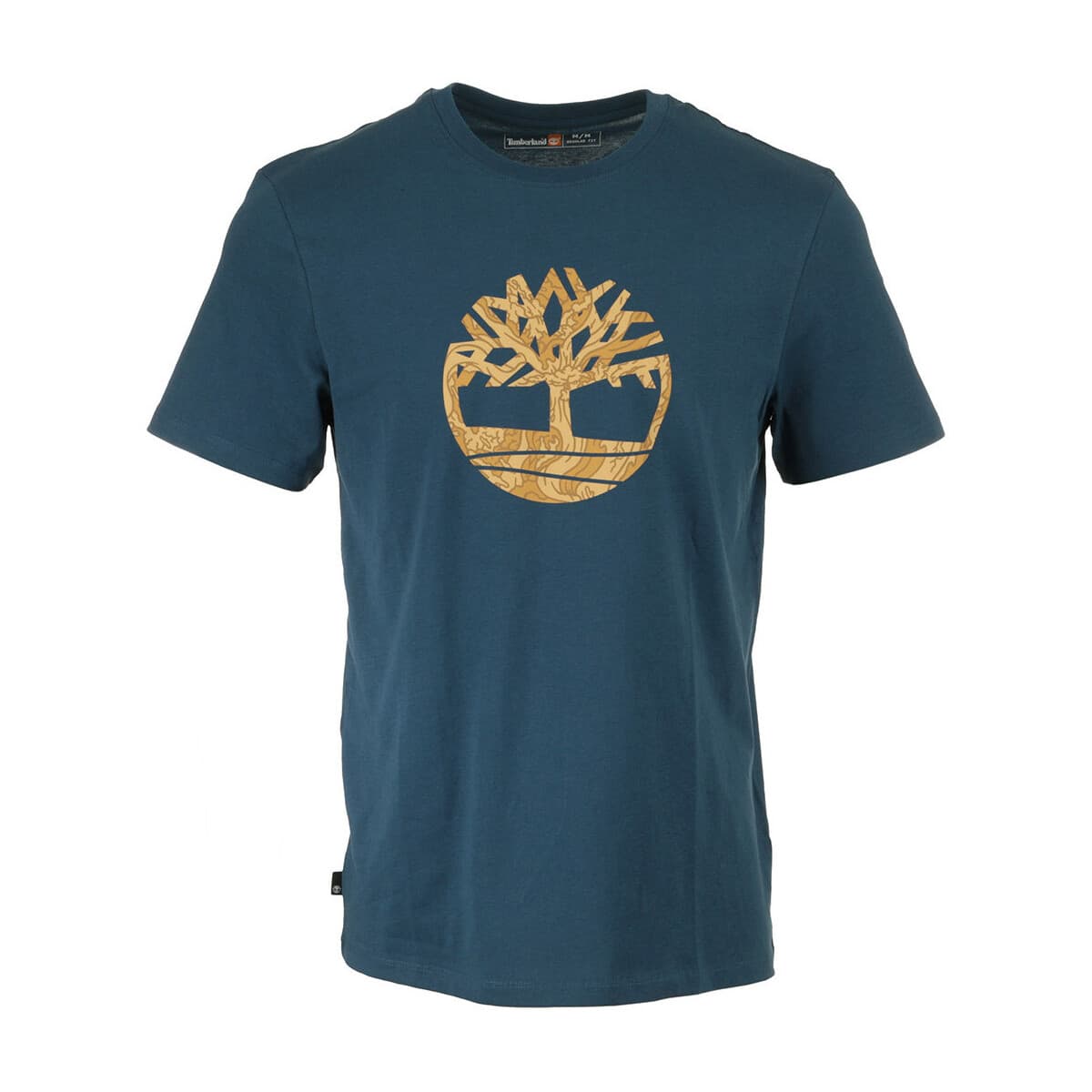 Timberland Camo Tree Logo Short Sleeve Modrá