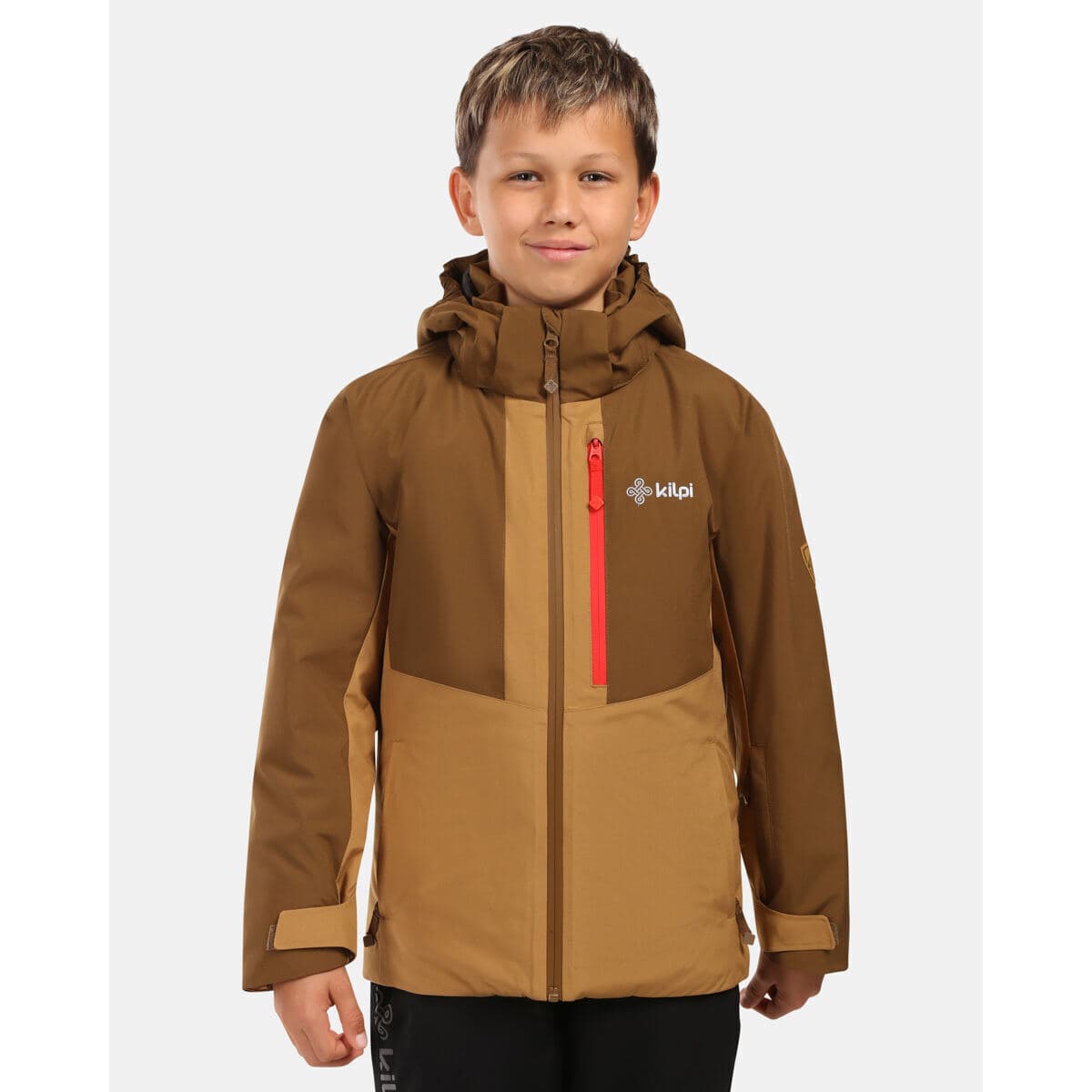 Kilpi Chlapecká lyžařská bunda DENVER-JB Hnědá
