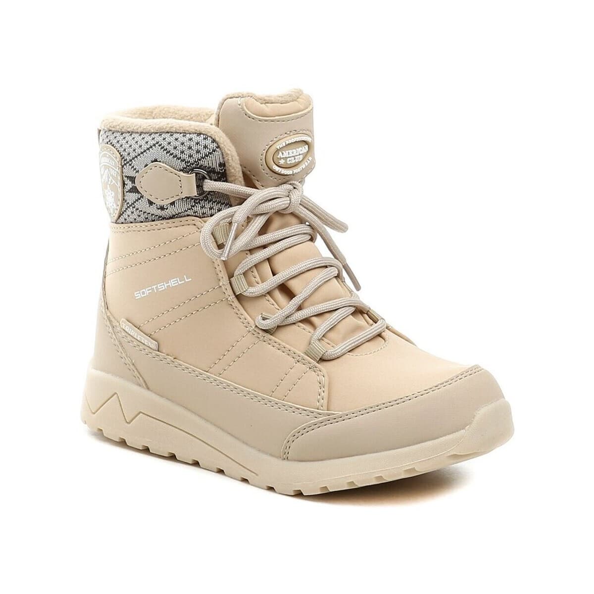 American Club SN86-25 béžové dětské zimní boty Béžová